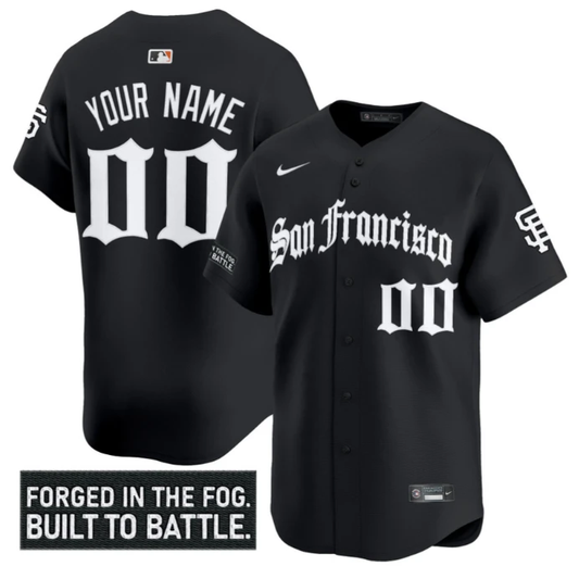 Custom San Francisco Giants Jersey Gothic Fog Edition Vapor Premier Limited Stitched Black by My Store