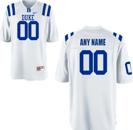 Custom Duke Blue Devils Jersey Name and Number NCAA College Football White by My Store