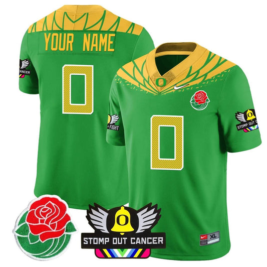 Custom Oregon Ducks Jersey 2024 Rose Bowl Patch Football Stitched Green by My Store