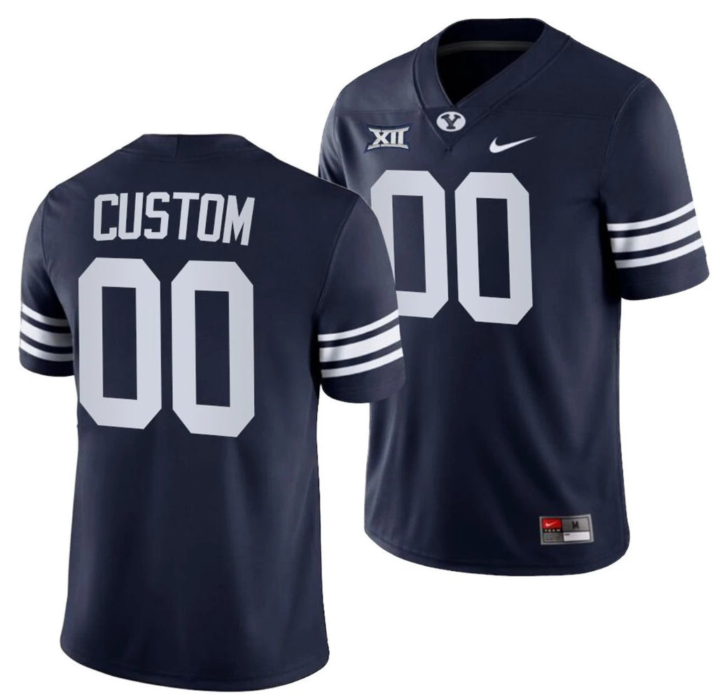 Custom BYU Cougars Jersey Name and Number NCAA College Football 2022 Big Navy by My Store