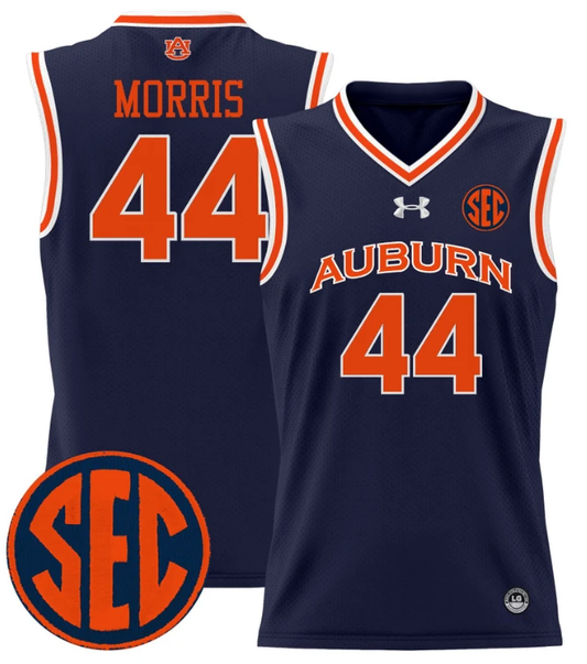 Chris Morris Jersey #44 Auburn Tigers 2024 Lightweight Basketball Navy by My store basketball
