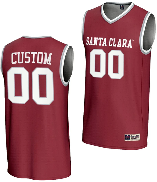 Custom Santa Clara Broncos Jersey Name and Number Basketball NIL Lightweight Maroon by My store basketball