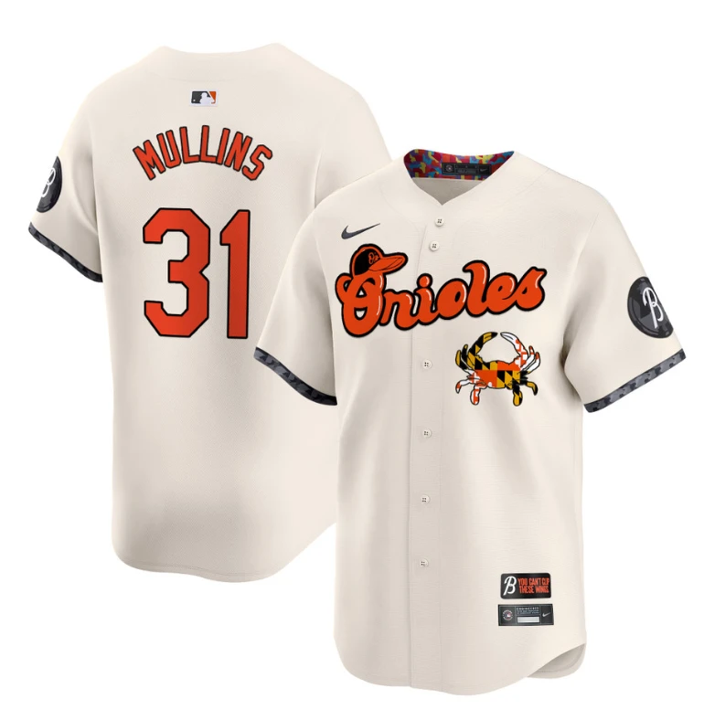 Cedric Mullins Jersey #31 Baltimore Orioles Maryland Blue Crab Vapor Stitched Cream by My Store