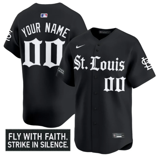 Custom St. Louis Cardinals Jersey Gothic Legacy Edition Vapor Premier Limited Stitched Black by My Store