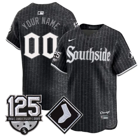 Custom Chicago White Sox Jersey Name, Number 125th Anniversary Stitched City Connect by My Store