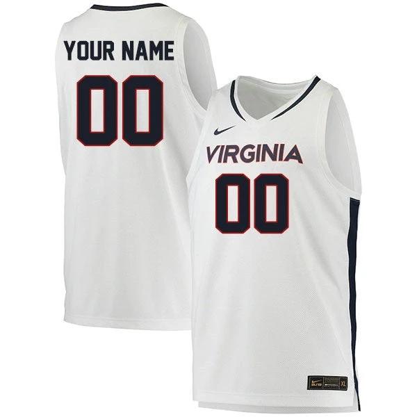 Custom Virginia Cavaliers Jersey Name and Number College Basketball Stitched White by My store basketball