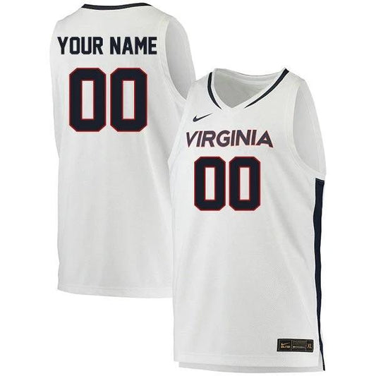 Custom Virginia Cavaliers Jersey Name and Number College Basketball Stitched White by My store basketball