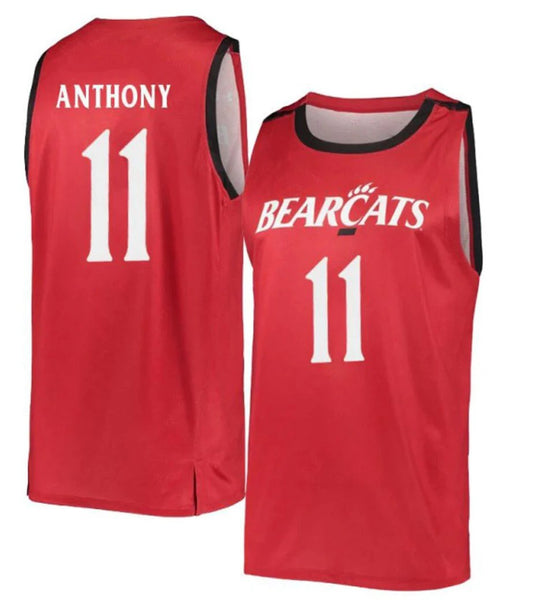 CJ Anthony Jersey Cincinnati Bearcats College Basketball Red #11 by My store basketball