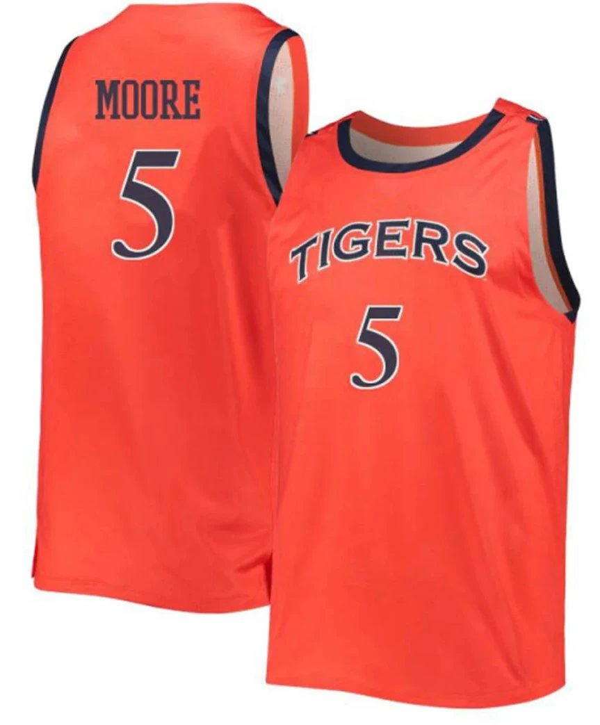 Chris Moore Jersey Auburn Tigers College Basketball #5 by My store basketball
