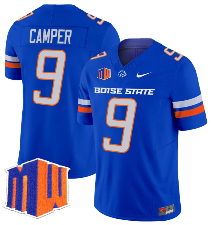 Cameron Camper Jersey #9 Boise State Broncos Vapor Limited College Football Stitched Royal by My Store