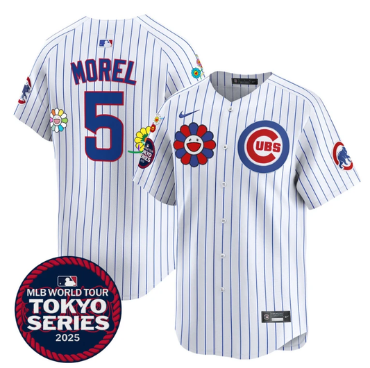 Christopher Morel Jersey #5 Chicago Cubs Tokyo Series 2025 Vapor Premier Limited Stitched Pinstripe by My Store