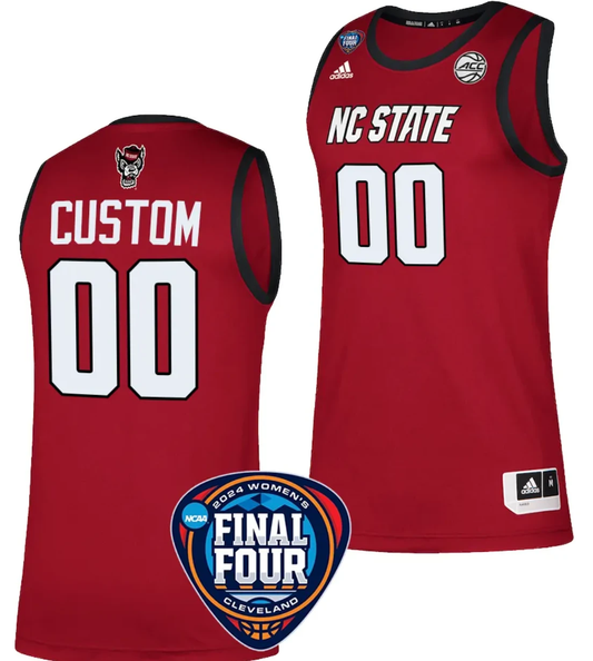 Custom NC State Wolfpack Basketball Jersey Name and Number 2024 NCAA March Madness Final Four Red by My store basketball