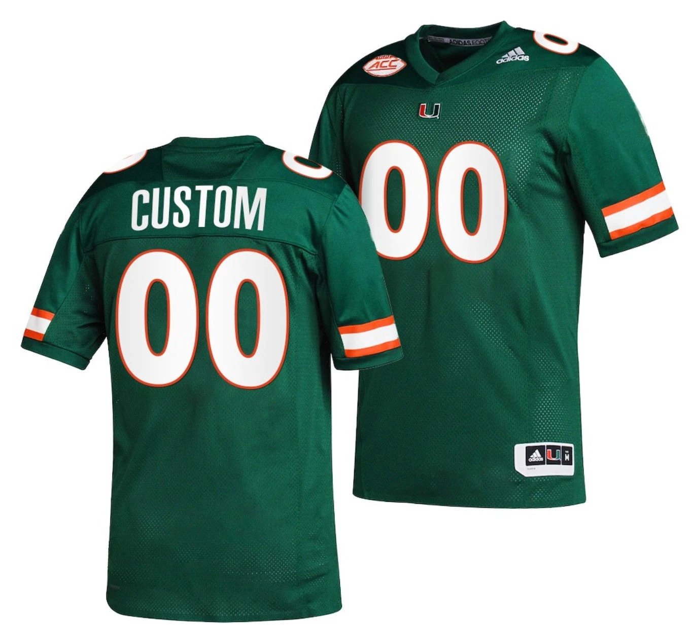 Custom Miami Hurricanes Jersey Name and Number NCAA College Football ACC Green by My Store