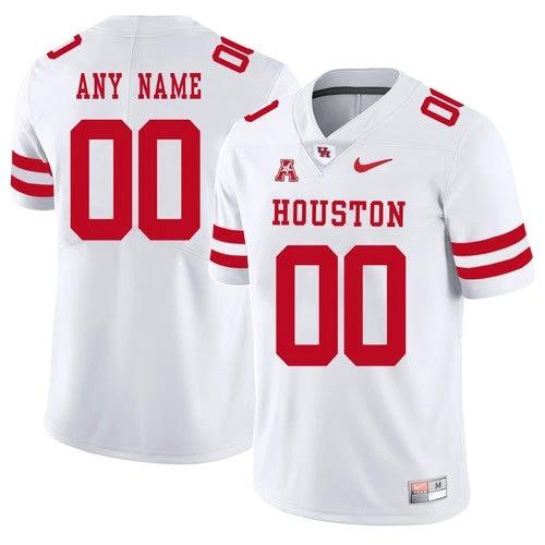 Custom Houston Cougars Jersey Name and Number NCAA College Football White by My Store