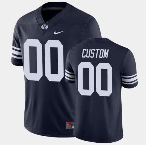Custom BYU Cougars Jersey Name and Number NCAA College Football Navy by My Store