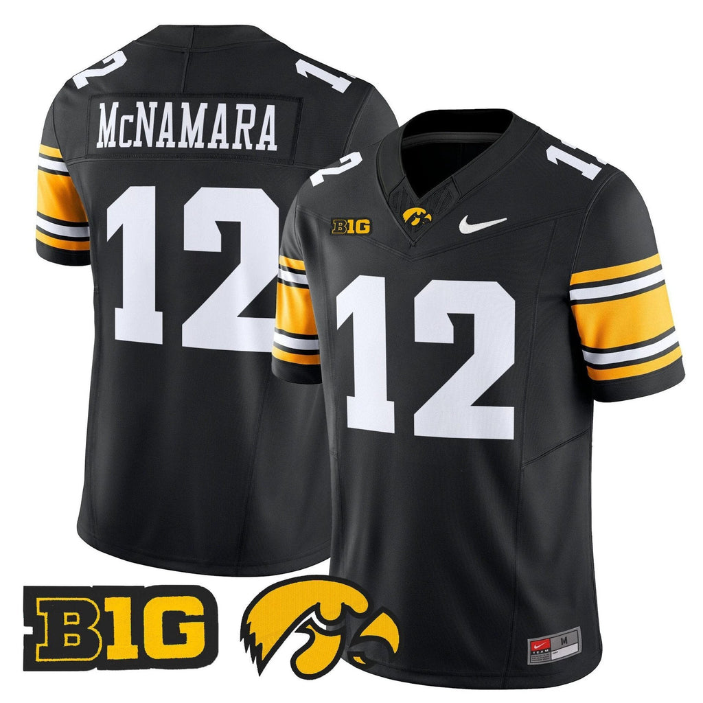Cade McNamara Jersey #12 Iowa Hawkeyes 2025 Limited Stitched Black by My Store