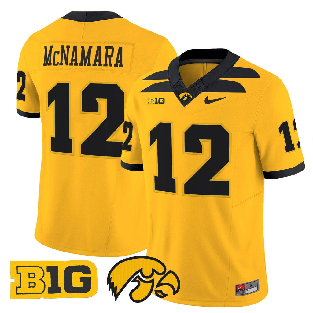 Cade McNamara Jersey #12 Iowa Hawkeyes 2025 Limited Stitched Gold by My Store