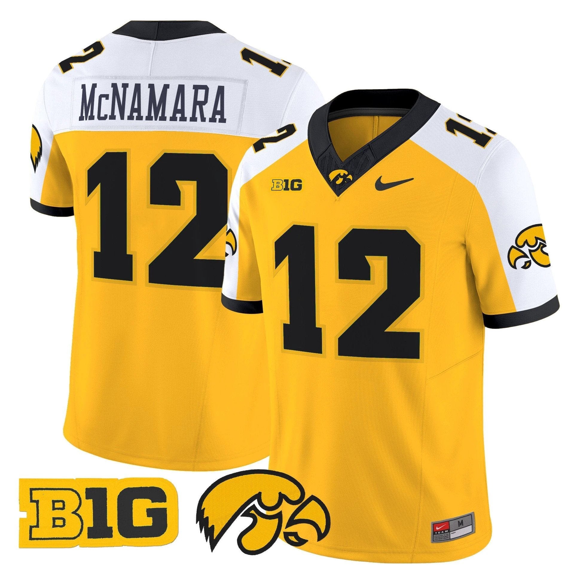 Cade McNamara Jersey #12 Iowa Hawkeyes 2025 Limited Stitched Gold Alternate by My Store
