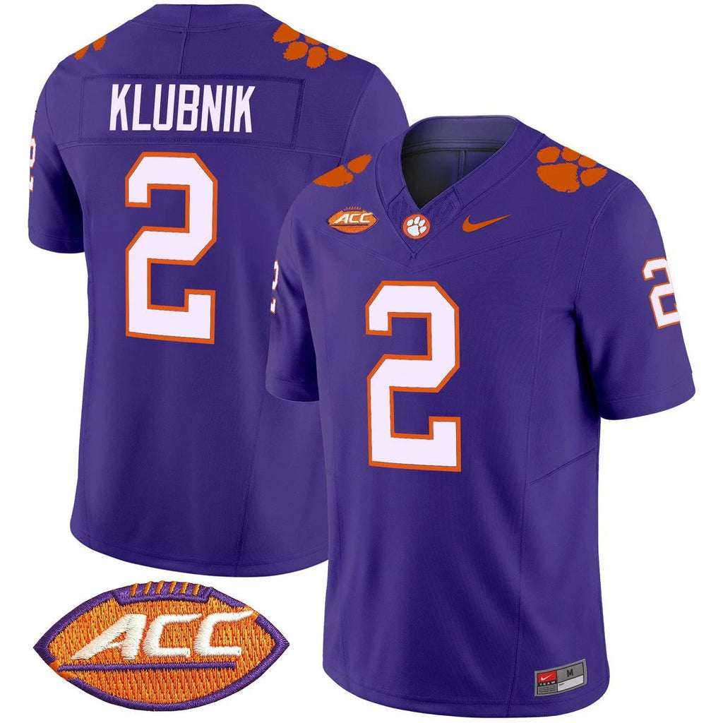 Cade Klubnik Jersey #2 Clemson Tigers 2025 Vapor Limited Stitched Purple by My Store NCAA Football Jerseys