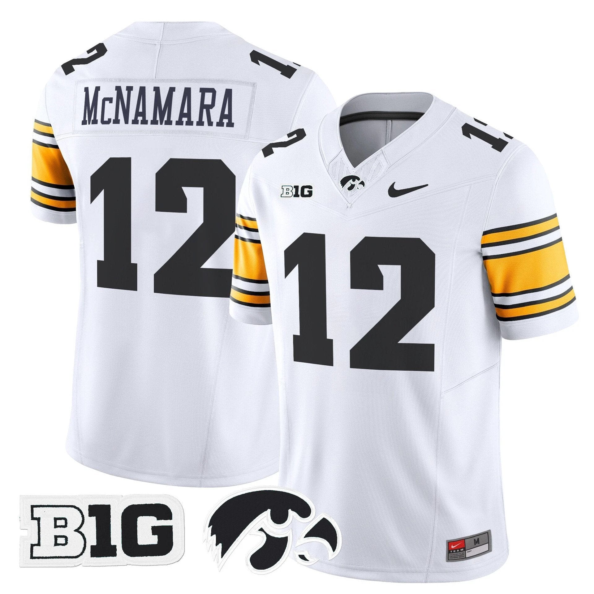 Cade McNamara Jersey #12 Iowa Hawkeyes 2025 Limited Stitched White by My Store