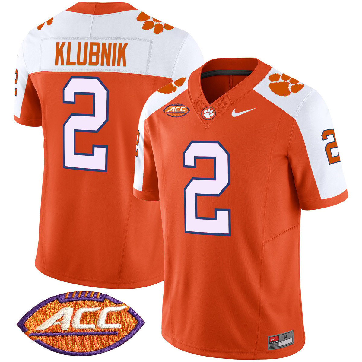 Cade Klubnik Jersey #2 Clemson Tigers 2025 Vapor Limited Stitched by My Store NCAA Football Jerseys