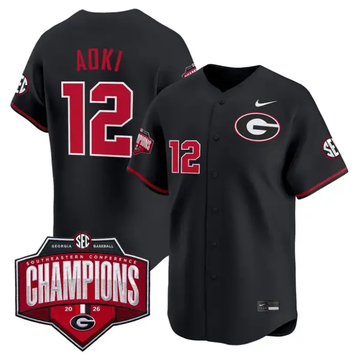 Caden Aoki Jersey #12 Georgia Bulldogs Southeastern Champions 2026 by My Store