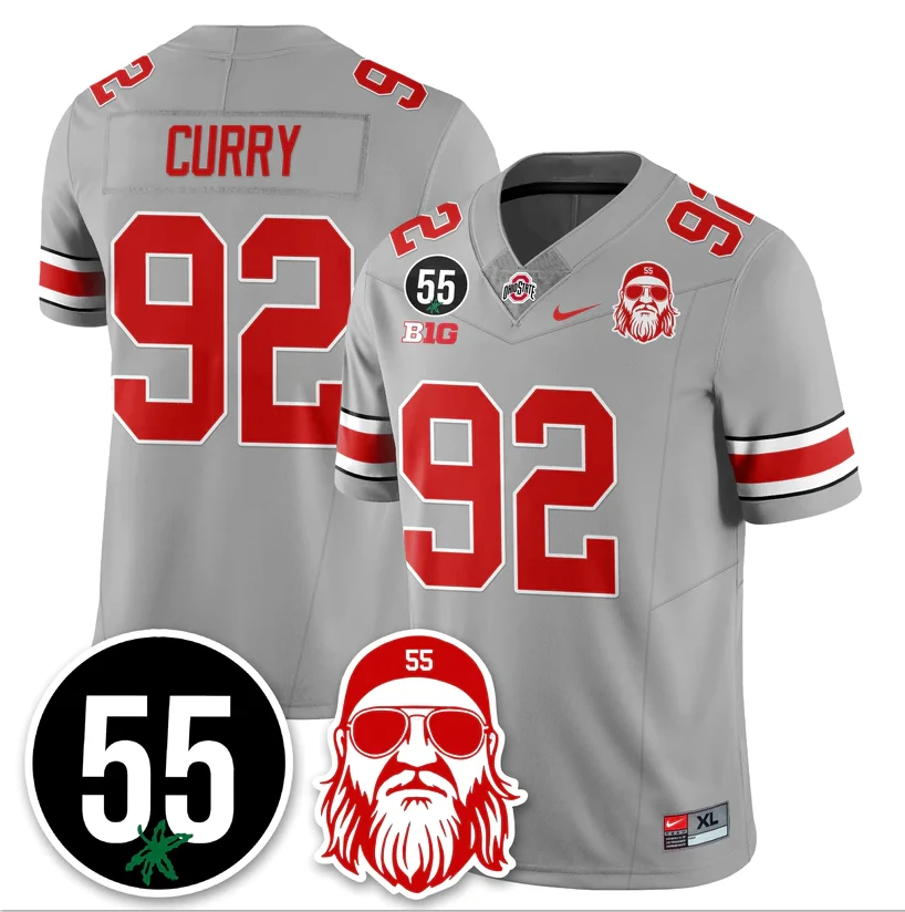 Caden Curry Jersey #92 Ohio State Buckeyes Nick Mangold Patch Stitched by My Store NCAA Football Jerseys