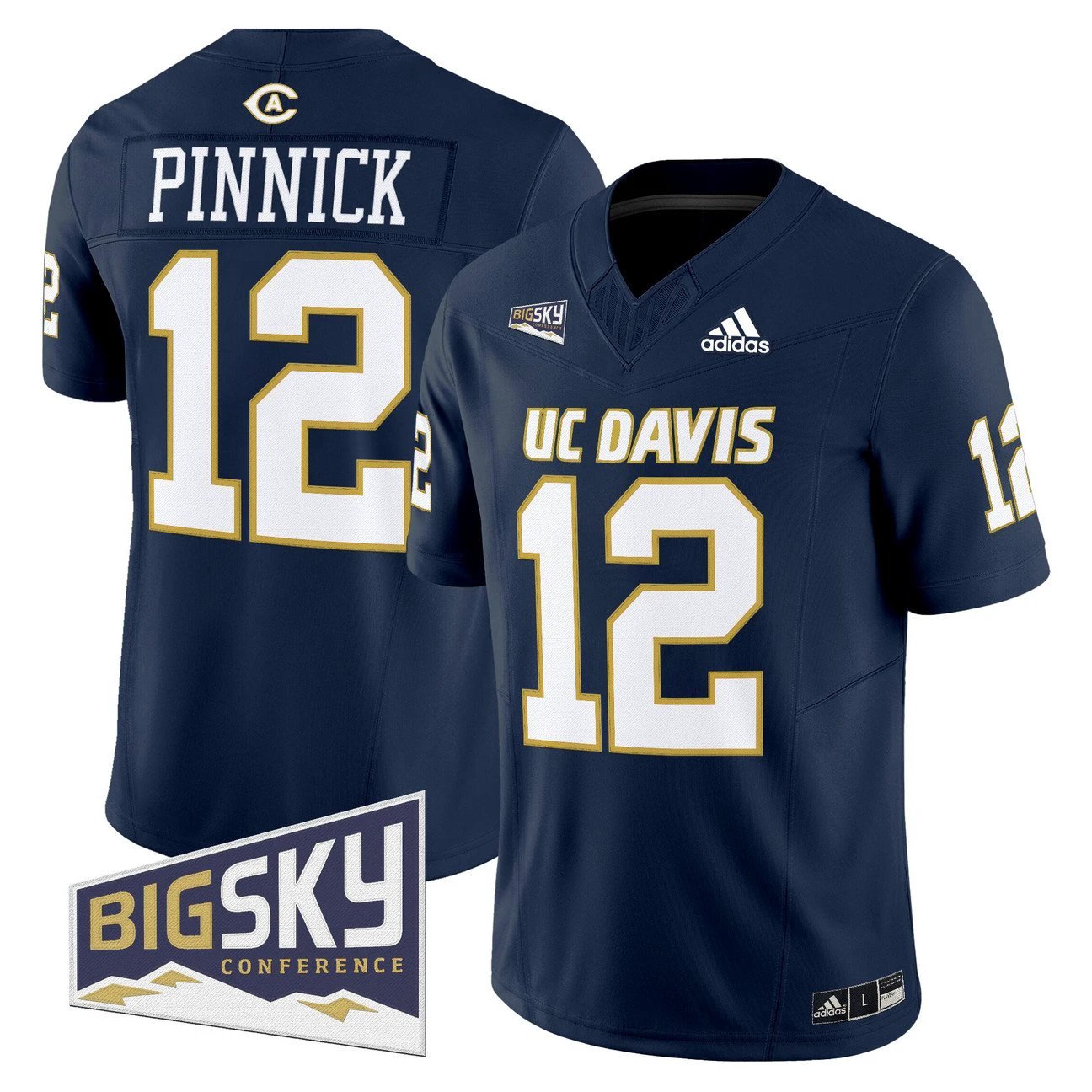 Caden Pinnick Jersey #12 UC Davis Aggies 2025 Lake Tahoe Patch Stitched by My Store NCAA Football Jerseys