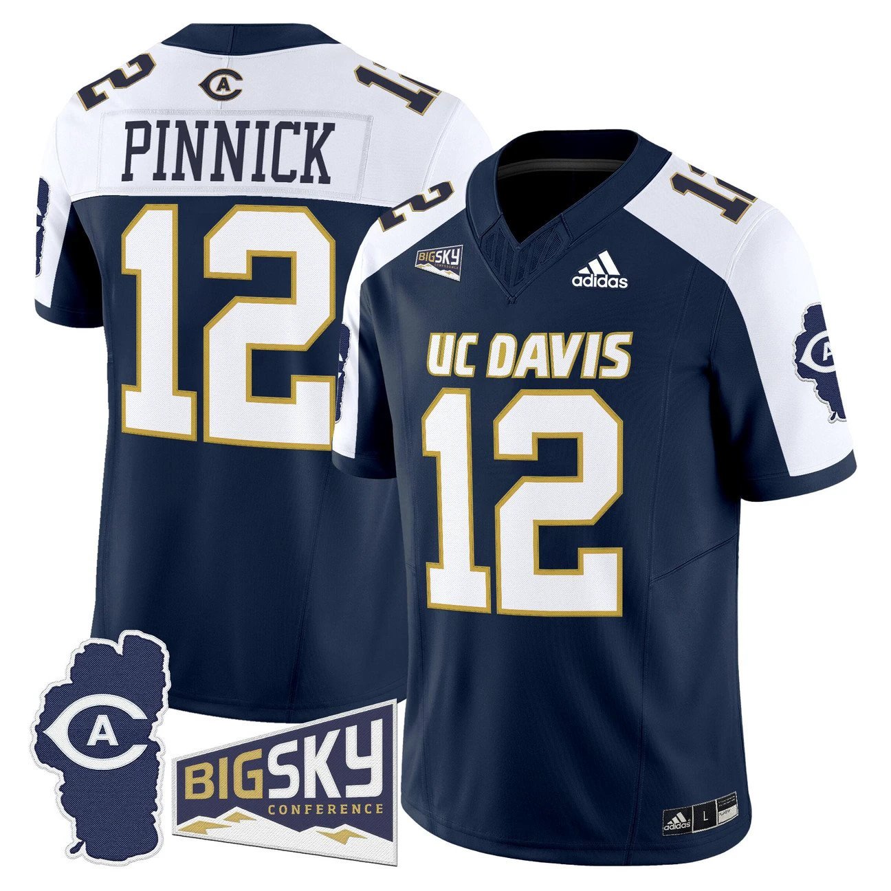 Caden Pinnick Jersey #12 UC Davis Aggies 2025 Lake Tahoe Patch Stitched by My Store NCAA Football Jerseys