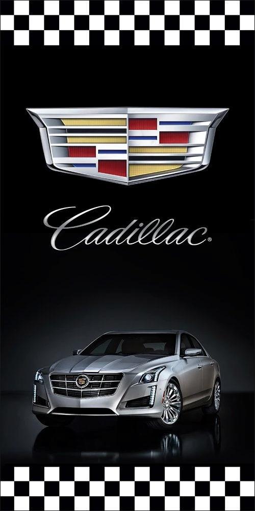 Cadillac Flag Black Vertical 3X5 Ft Polyester Banner USA 90x150cm by flagsjustdoit
