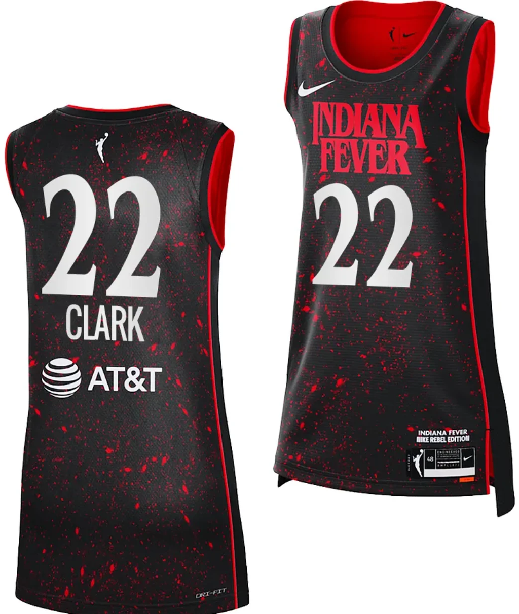 Caitlin Clark Jersey #22 Indiana Fever Basketball 2024 WNBA Draft Rebel Edition Black by My store basketball