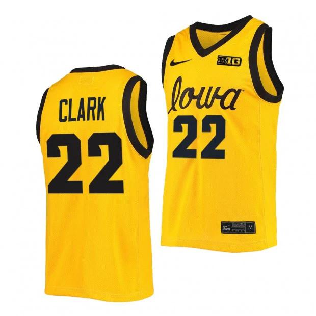 Caitlin Clark Jersey #22 Iowa Hawkeyes B1G Tournament Championship Gold 2022 by My store basketball