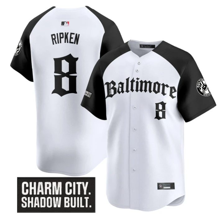 Cal Ripken Jersey #8 Baltimore Orioles Gothic Harbor Edition Alternate by My Store