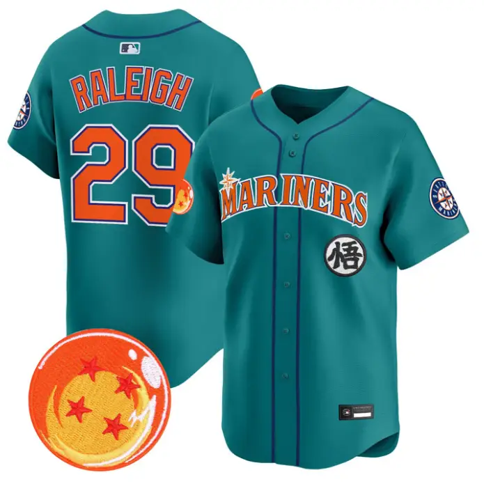 Cal Raleigh Jersey #29 Seattle Mariners Dragon Ball Premier Stitched by My Store
