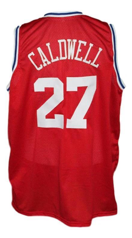 Caldwell Jones Jersey #27 Aba East Basketball New Sewn Red by My store basketball