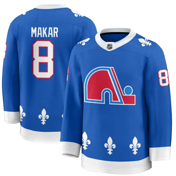 Cale Makar Jersey #8 Colorado Honour Quebec Nordiques Throwback Stitched by Hockey David