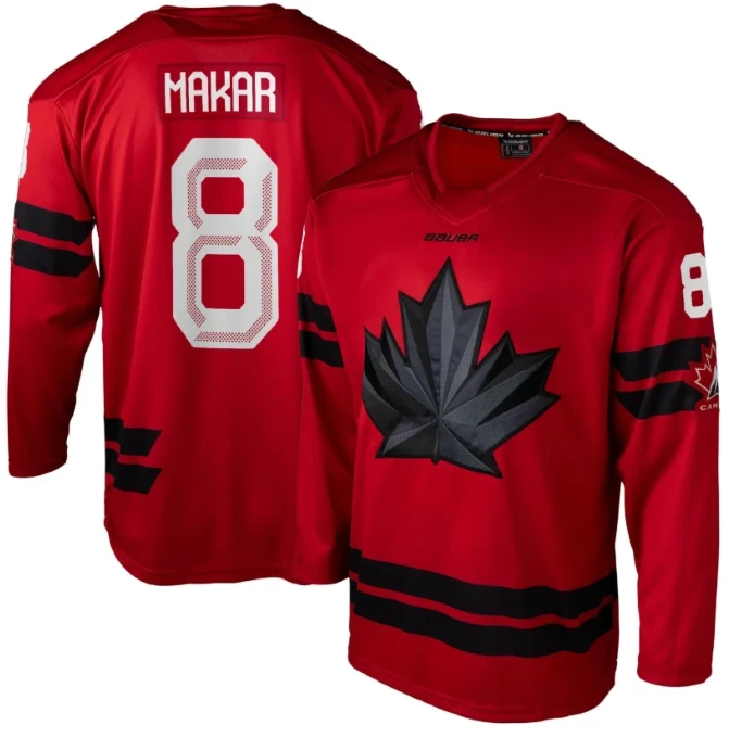 Cale Makar Jersey #8 Team Canada Hockey 2026 Winter Olympics Stitched Red by Hockey David