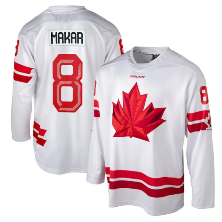Cale Makar Jersey #8 Team Canada Hockey 2026 Winter Olympics Stitched White by Hockey David