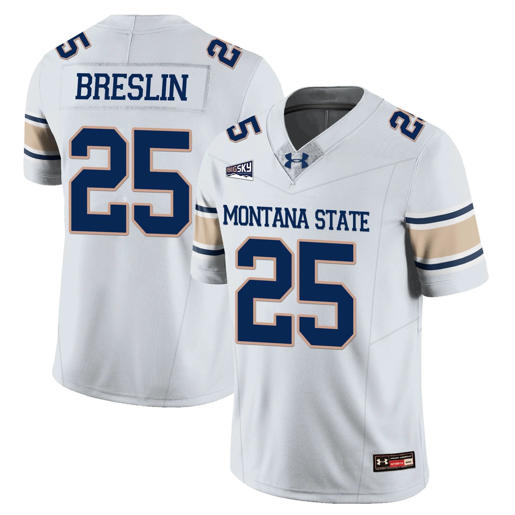 Cale Breslin Jersey #25 Montana State Bobcat Football 2025 Stitched by My Store NCAA Football Jerseys