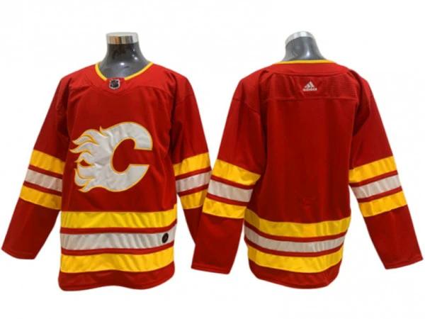 Calgary Flames Blank Red Home Jersey by Hockey David