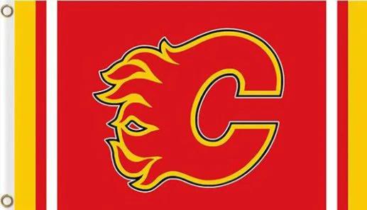 Calgary Flames Custom Flag 3X5Ft Polyester Digital Print Banner USA by flagsjustdoit