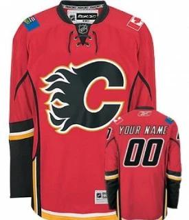 Calgary Flames Customized Red Jersey by Hockey David