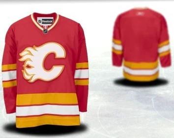 Calgary Flames Customized Red Third Jersey by Hockey David