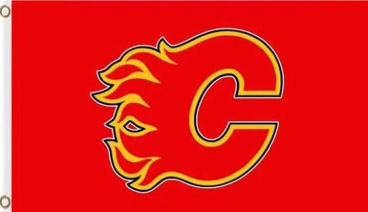 Calgary Flames Flag 3X5Ft Polyester Digital Print Banner USA by flagsjustdoit