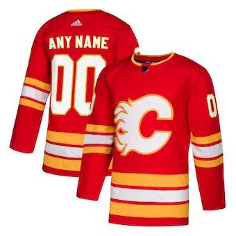 Calgary Flames Red Alternate Custom Jersey by Hockey David
