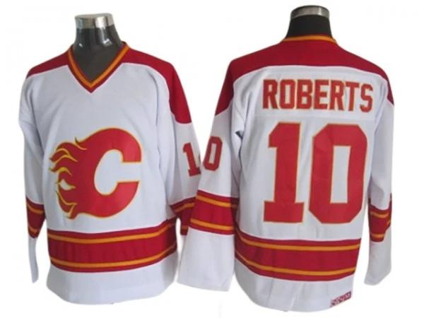 Calgary Flames #10 Gary Roberts White 1989 Vintage CCM Jersey by Hockey David