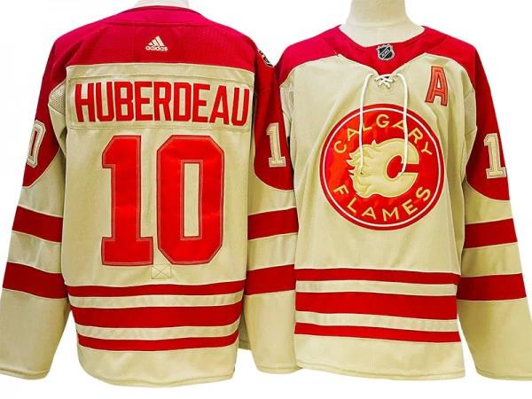 Calgary Flames #10 Jonathan Huberdeau Cream 2023 Heritage Classic Jersey by Hockey David