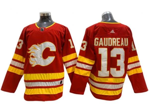 Calgary Flames #13 Johnny Gaudreau Red Home Jersey by Hockey David
