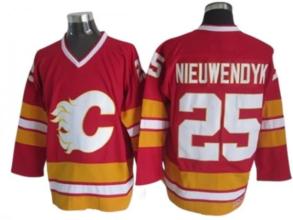 Calgary Flames #25 Joe Nieuwendyk Red 1989 Vintage CCM Jersey by Hockey David