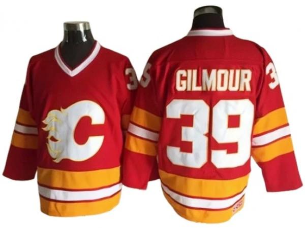 Calgary Flames #39 Doug Gilmour Red 1989 Vintage CCM Jersey by Hockey David